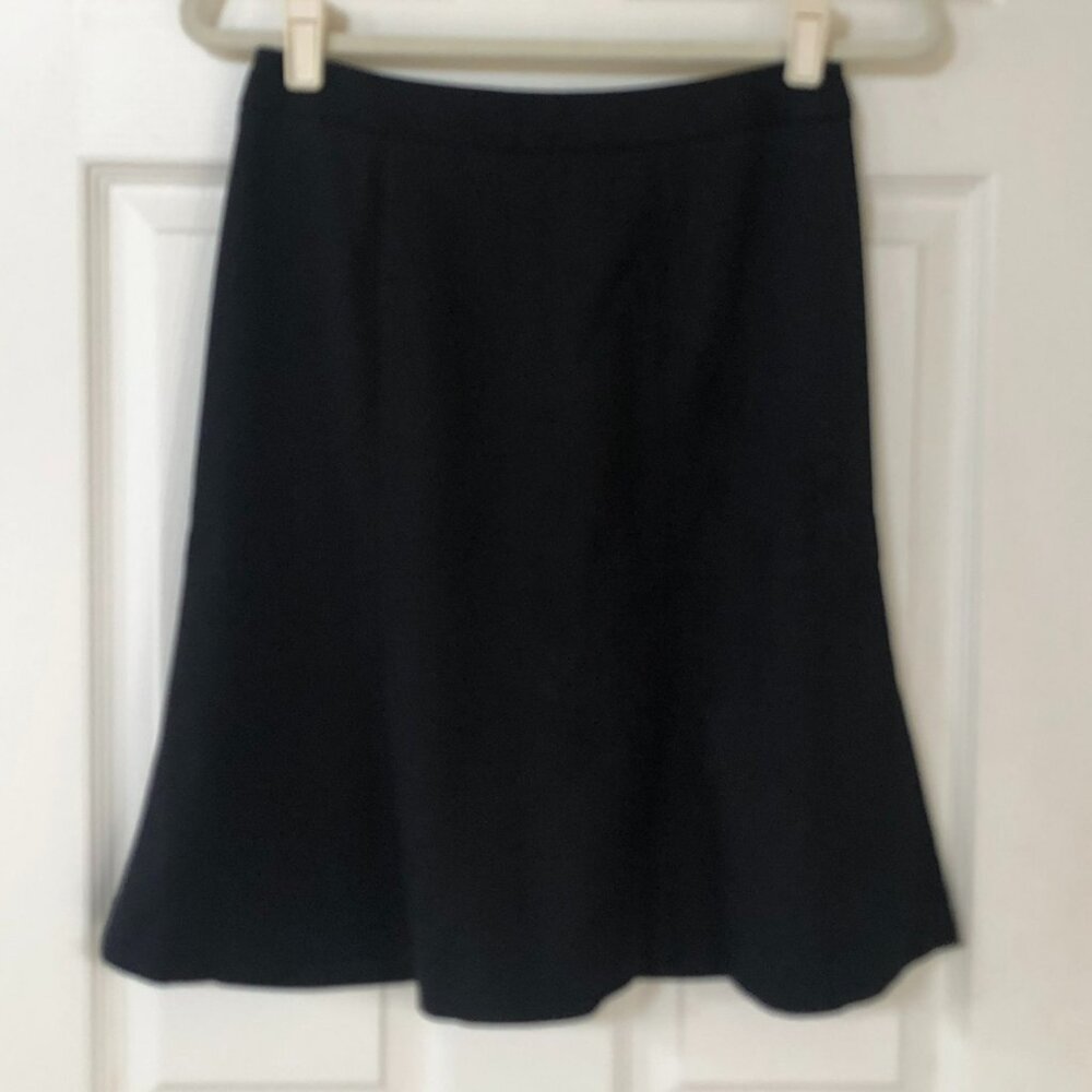 NWT WHBM Black A-line Flare Skirt 0